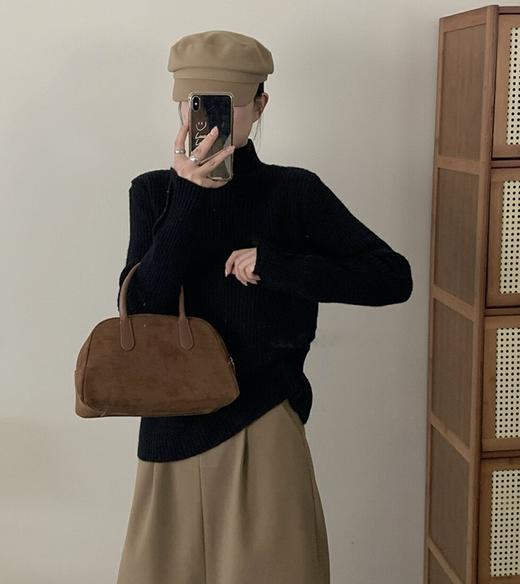 【YW】无忧购韩系慵懒简约内搭修身显瘦半高领针织打底衫1895（截单后7天发货)25年清仓捡漏 商品图9