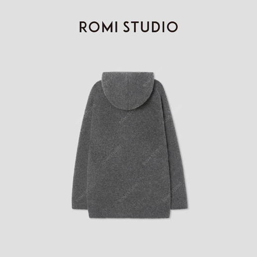 ROMI STUDIO“温暖过冬”康宝莱绵羊毛绒感厚款连帽开衫RW24AS91383 商品图1