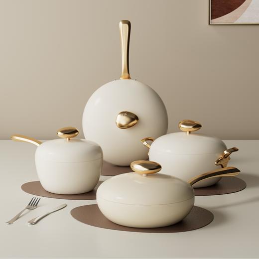 Velosan温仑山鹅卵石0涂层聚财汤锅24cmVP-2ETG02&06-7A24白 商品图3