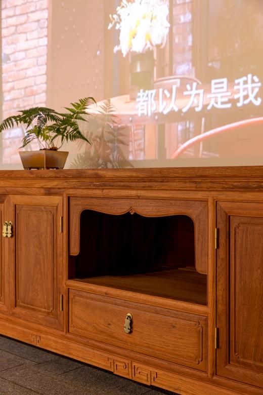 红桥红  家具严选  缅甸花梨（大果紫檀）【200方材直足 带券口电视柜】 商品图4