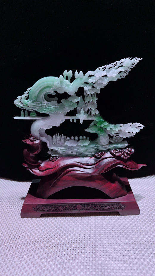 620721翡翠摆件【一路发财 鹿鸣蝉音】 商品图3