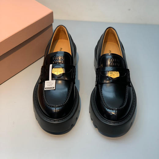 原单乐福鞋miumiu金币中跟乐福鞋 商品图0