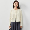 【内购】立体裁剪通勤优雅气质圆领双排扣垫肩肌理感外套-151W58429 商品缩略图2