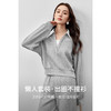 【内购】懒人套装格雷系针织拼接假两件V型翻领卫衣&松紧腰直筒长裤-151Z58740 商品缩略图1