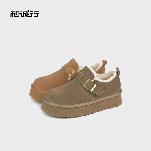 和诚行 2024秋冬新款百搭厚底加绒保暖低帮休闲鞋雪地靴0470198 商品图3