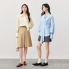 【内购】清爽莱赛尔设计感蝴蝶结飘带领下摆前短后长宽松垂感薄款衬衫-151C58284 商品缩略图3