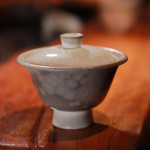 【林栖好物】【大高足盖碗】满容：130ml 李现锋纯手工柴烧盖碗 商品图2