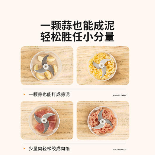 摩登主妇蒜泥神器家用切绞蒜末打蒜器压大蒜蒜蓉搅碎器电动捣蒜器 商品图3
