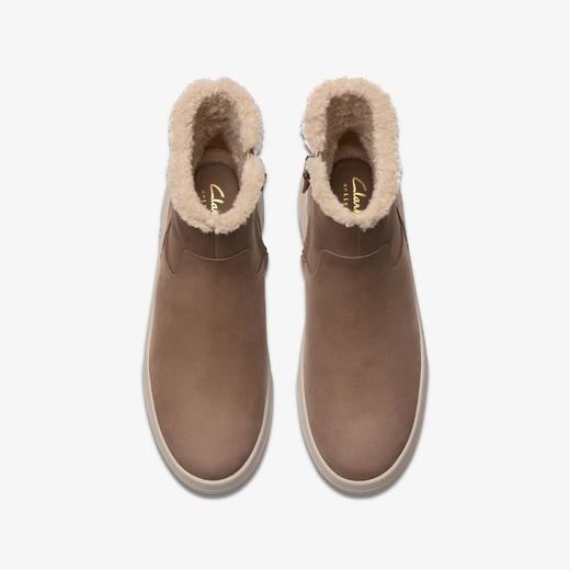 好折！Clarks 女款Hollyhock羊羔毛女靴 商品图1