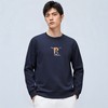 【加绒加厚 蚕丝混纺】罗蒙秋冬加绒保暖卫衣男士时尚潮流胸花卫衣男套头T恤 商品缩略图1