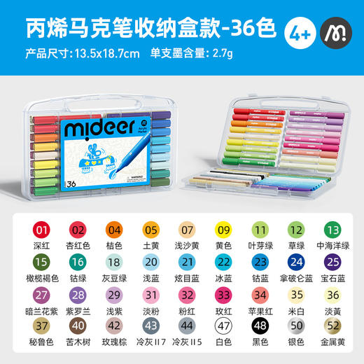 【可背可拎，巨强覆盖力！】丙烯马克笔 速干叠色水性涂鸦笔 不透色画笔 儿童绘画包-QQ 商品图8