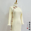 【池梦鲤】米白色蕾丝冬季加厚旗袍年轻日常新中式连衣裙 商品缩略图6