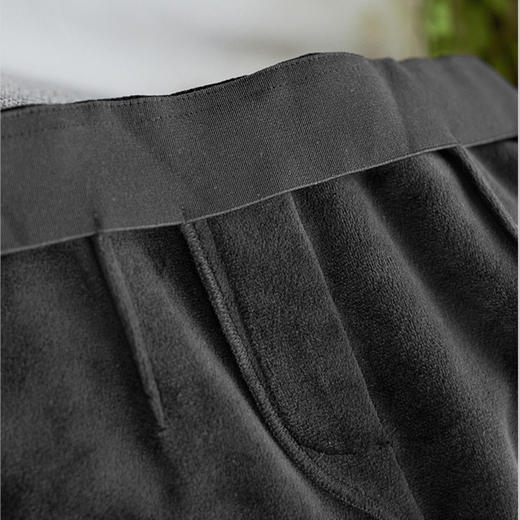 【高货wl】全新升级【铂金会员257/天猫349/差价92】(90419) 洛诗琳时尚休闲气质丝绒女长裤秋冬新款松紧腰加绒长裤 商品图4