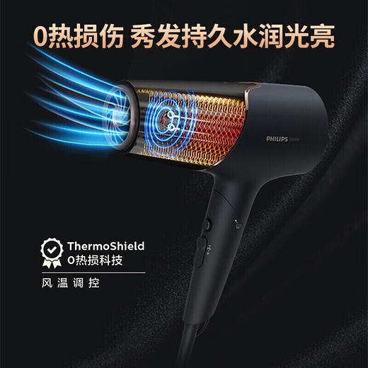 【飞利浦】电吹风机 负离子 高速吹风 家用大功率恒温电吹风 BHD538/25 商品图4