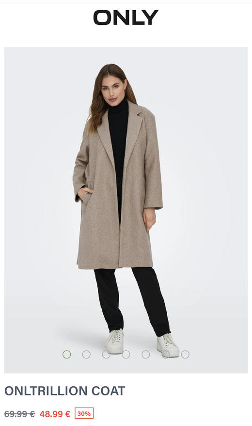 0N1Y 元单中长款 宽松妮子大衣 WT798 商品图2