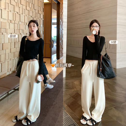 <曾小咸推荐>3色前后两穿修身保暖T恤打底 商品图1