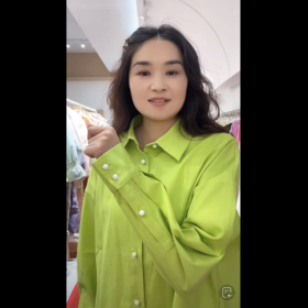 【抖音专属】新中式衬衣（24810016-青苹果-设计师）