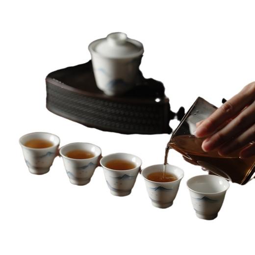 束刻<白瓷手绘浮雕山水画品茗杯> 商品图4