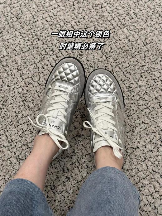 香奈儿熊猫色轻菱格纹隐藏款网球鞋棒球鞋（HC） 商品图3