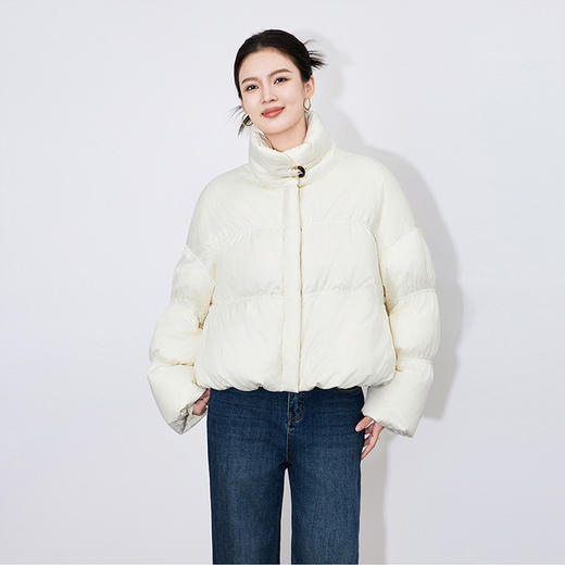 【高货wl】全新升级【铂金会员634/天猫859/差价225】(91954) 洛诗琳保暖加厚立领羽绒服女冬款显瘦时尚泡芙面包服 商品图1