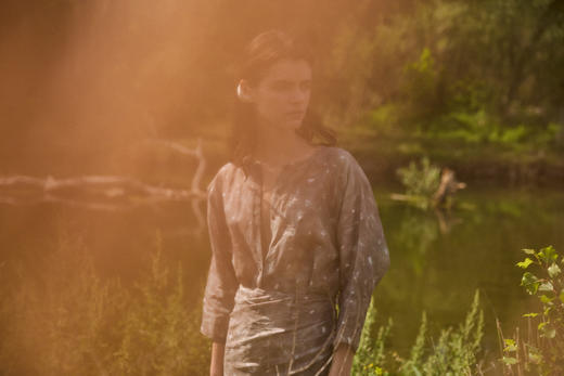 Cortana  灰褐光影JILL苎麻围裹式连衣裙 商品图8