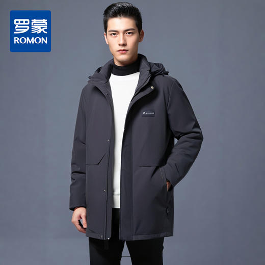 【连帽可拆卸】罗蒙秋冬季男装时尚百搭男士羽绒服保暖舒适羽绒服男休闲男士外套 商品图0