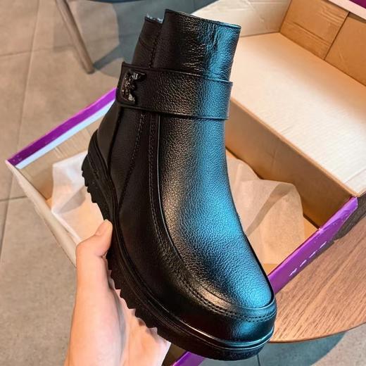 寒冬爸妈刚需加绒羊毛爸爸妈妈鞋红蜻蜓 商品图4