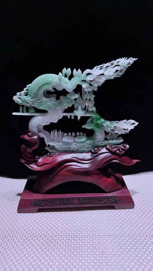 620721翡翠摆件【一路发财 鹿鸣蝉音】 商品图4