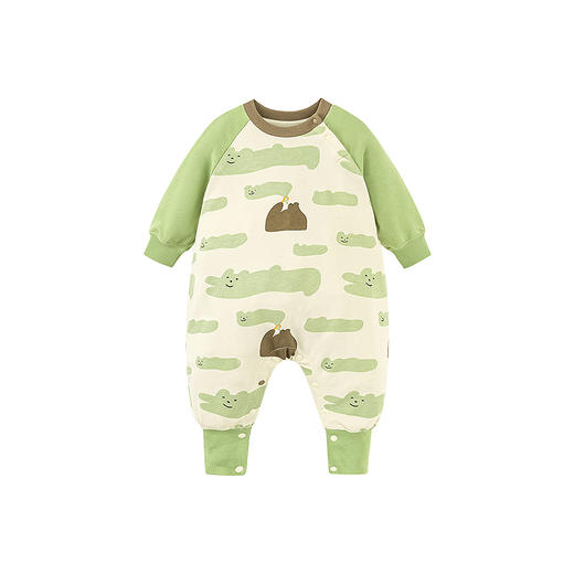 迷你巴拉外出拉连体衣男女童宝宝宽松萌趣插肩袖爬服2025春 商品图4