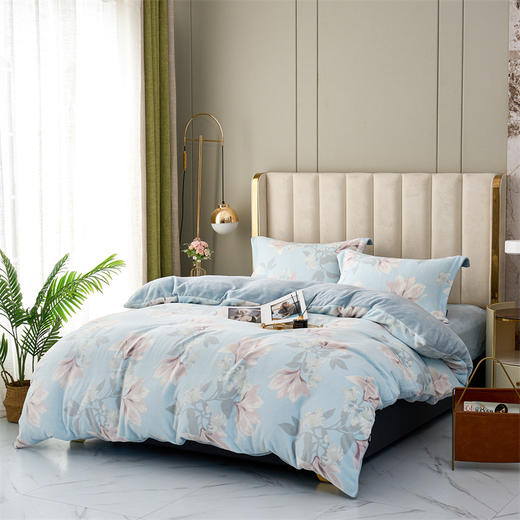 多喜爱浅韵芳菲绒类四件套【分仓直发，72小时发货，周末节假日不发货】 商品图1