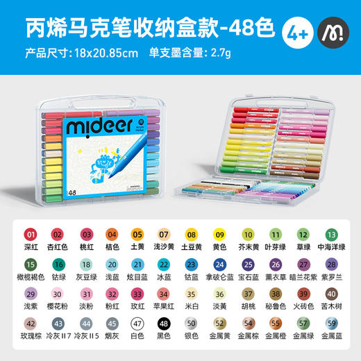 【可背可拎，巨强覆盖力！】丙烯马克笔 速干叠色水性涂鸦笔 不透色画笔 儿童绘画包-QQ 商品图9