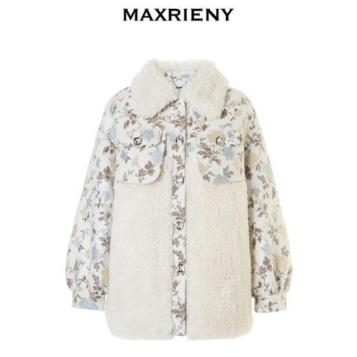 MAXRIENY优雅复古感环保皮草外套冬款提花羽绒服(货号:MC88DC779) 商品图4