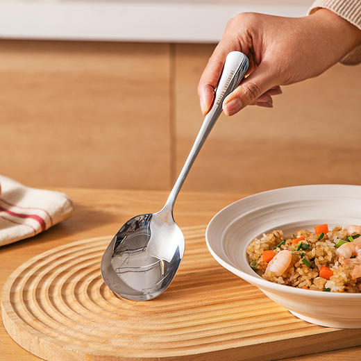 摩登主妇304不锈钢分餐勺家用食品级高档高颜值家庭专用吃饭餐勺 商品图2