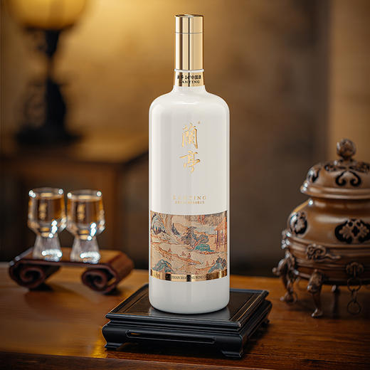 会稽山官旗 绍兴黄酒国潮兰亭黄酒1L*2高档20年礼盒绍兴特产花雕酒老酒 商品图1