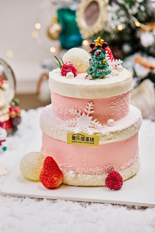 雪墩墩许愿树小双层蛋糕 商品图1