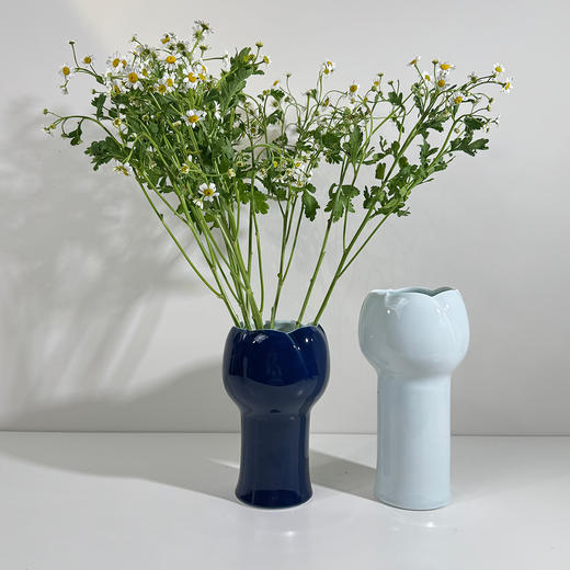 不仁斋 薛继业 陶瓷  茉莉花瓣花瓶花插客厅卧室桌面摆件花瓶花插 商品图1