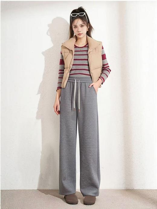  （NO退）613 4-3 春季气质显瘦休闲百搭阔腿直筒裤-喜出 商品图2