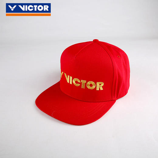 VICTOR威克多羽毛球帽子男女同款运动帽鸭舌帽透气舒适VC-211红色帽子 商品图0
