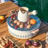 围炉煮茶桌子户外取暖炉家用野餐炭火炉便携式露营烧烤两用电围炉 商品缩略图1