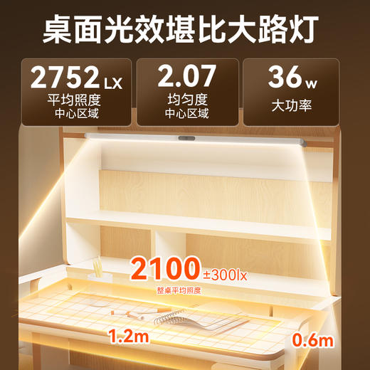 孩视宝 学生学习护眼书桌书架悬浮台灯G-105W、G-36W 商品图6