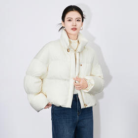 【高货wl】全新升级【铂金会员634/天猫859/差价225】(91954) 洛诗琳保暖加厚立领羽绒服女冬款显瘦时尚泡芙面包服