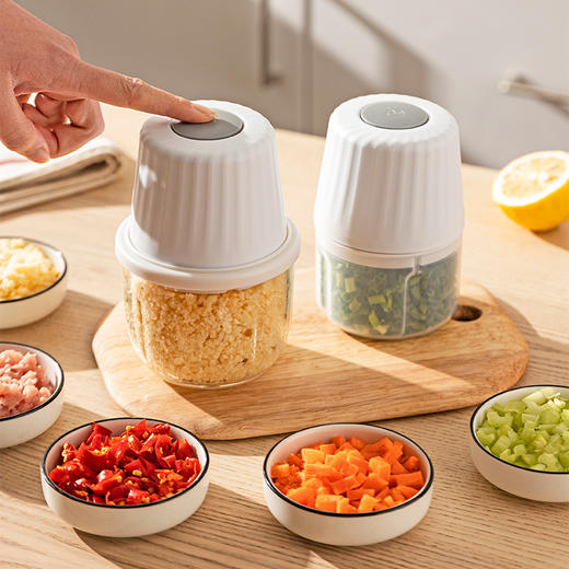 摩登主妇蒜泥神器家用切绞蒜末打蒜器压大蒜蒜蓉搅碎器电动捣蒜器 商品图0