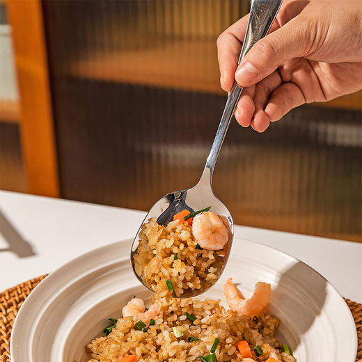 摩登主妇304不锈钢分餐勺家用食品级高档高颜值家庭专用吃饭餐勺 商品图5