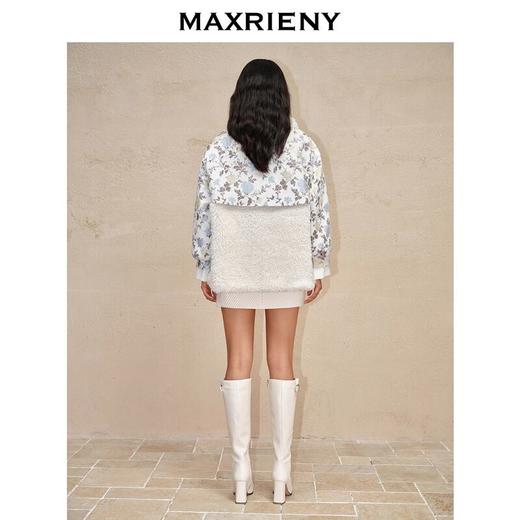 MAXRIENY优雅复古感环保皮草外套冬款提花羽绒服(货号:MC88DC779) 商品图3