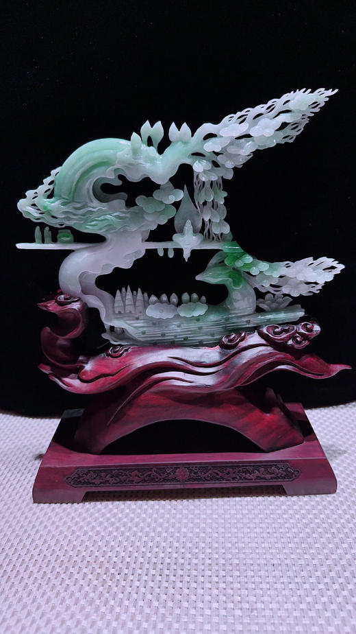 620721翡翠摆件【一路发财 鹿鸣蝉音】 商品图5