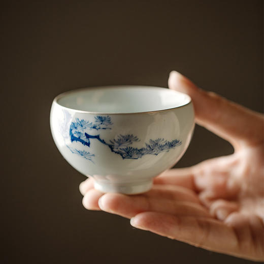 束刻<古青描银品茗杯> 商品图4