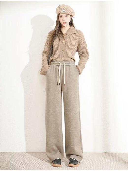  （NO退）613 4-3 春季气质显瘦休闲百搭阔腿直筒裤-喜出 商品图3