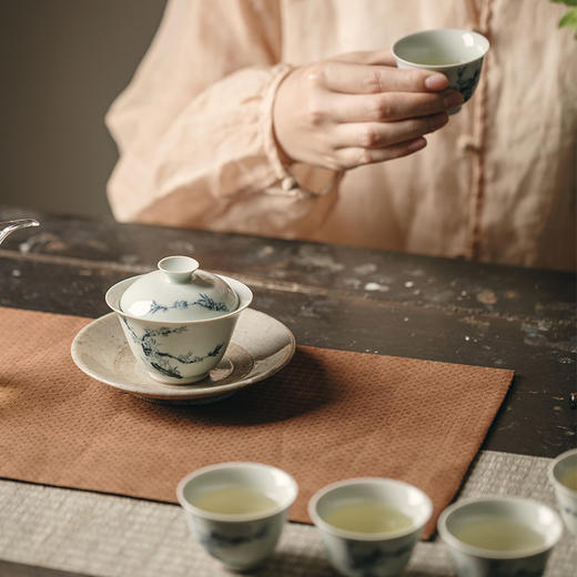 束刻<青花樱花凡灵盖碗> 商品图4