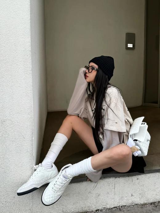 香奈儿熊猫色轻菱格纹隐藏款网球鞋棒球鞋（HC） 商品图6