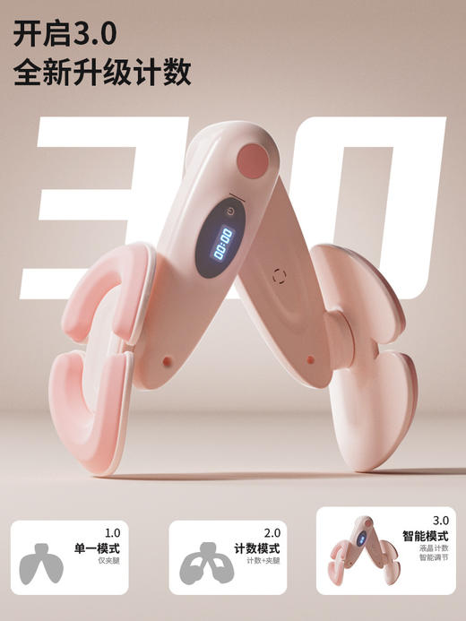 【美腿器！免费送瑜伽拉力带！】360°定位调整，轻松锻炼你的产后盆底肌，让你的大腿、美臀和手臂都得到锻炼。绝不滑动和松脱，紧贴身体。想要女神级的美腿、美臀？来试试这款升级版凯格尔计数器吧！ 商品图1